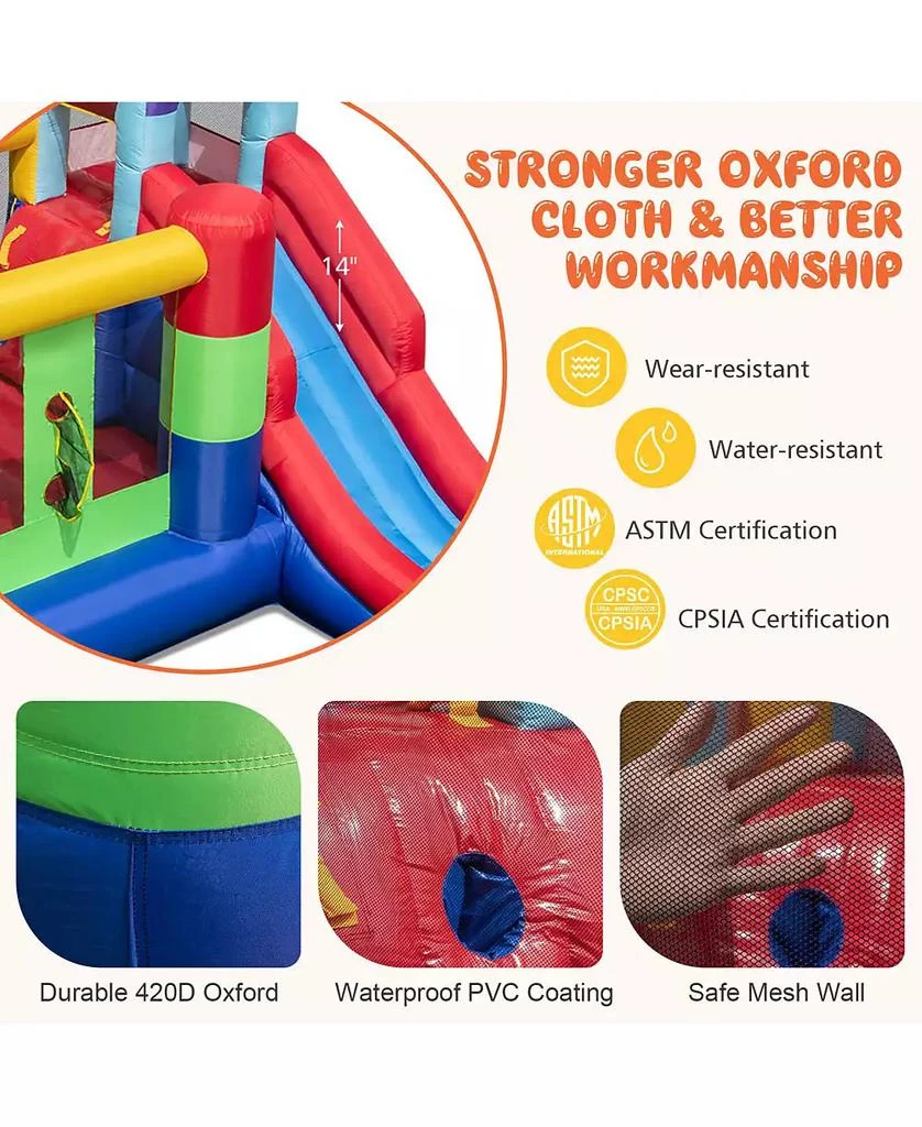 Mecale Inflatable Bounce House with 680W Blower and Ball Pit 8