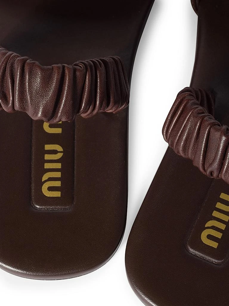 Miu Miu Ruches Nappa Leather Sandals 2