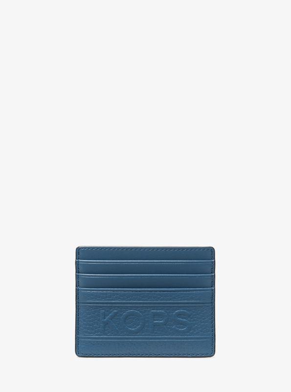 Michael Kors Hudson Embossed Pebbled Leather Tall Card Case