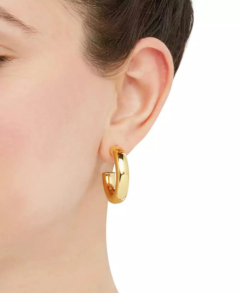 Macy's High Polished Medium J Hoop Earrings in 14k Gold, 1-1/8" 2