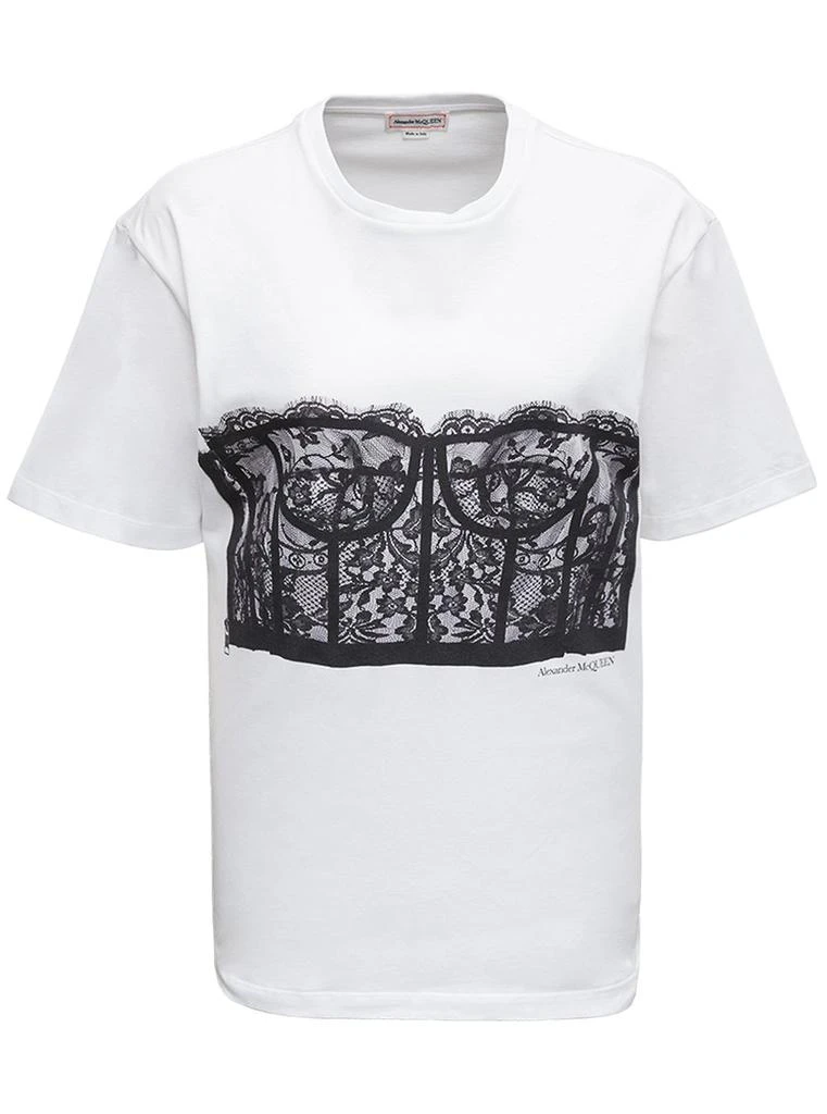 Alexander McQueen Alexander McQueen Lace Corset Crewneck T-Shirt 1