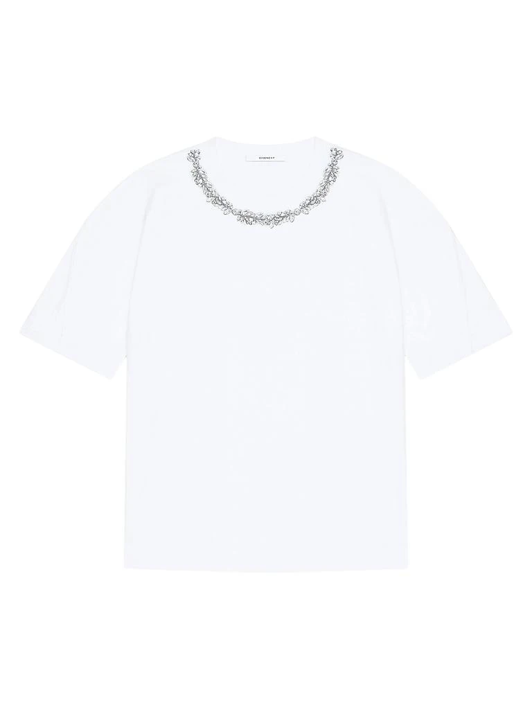 Givenchy Boxy Fit T-Shirt in Cotton with Crystals 1