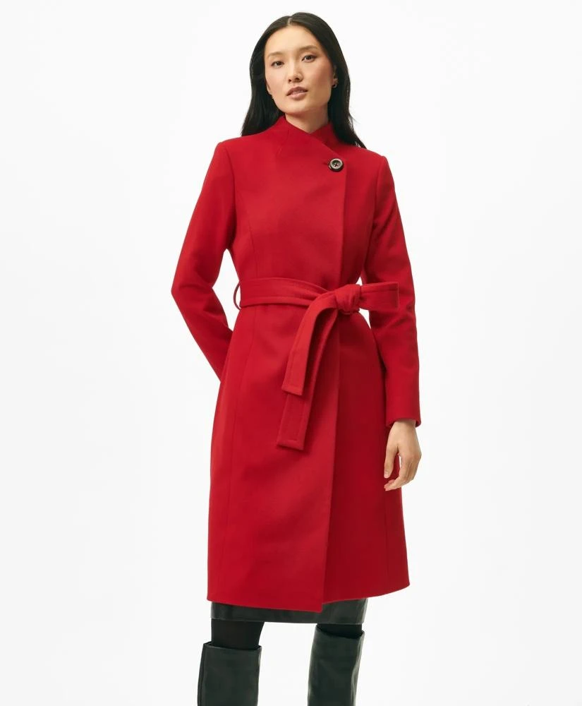 Brooks Brothers Wrap Coat in Water-Repellent Brushed-Twill Wool 2