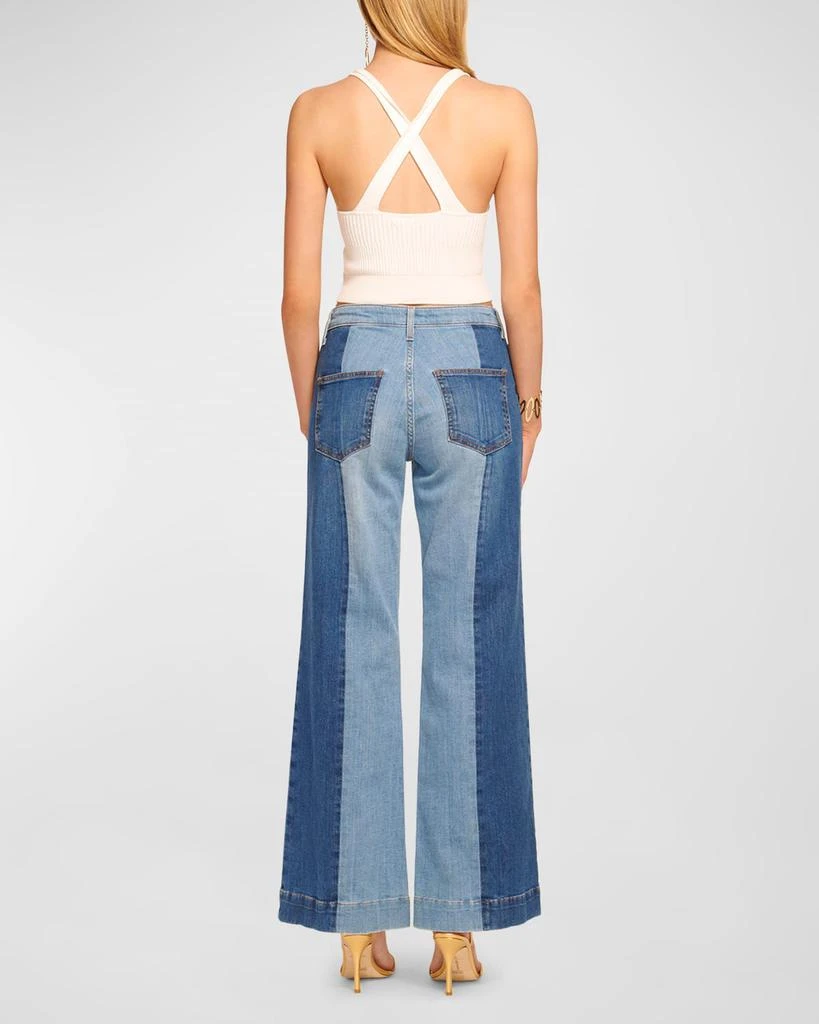 Ramy Brook Vinnie Two-Tone Denim Jeans 3