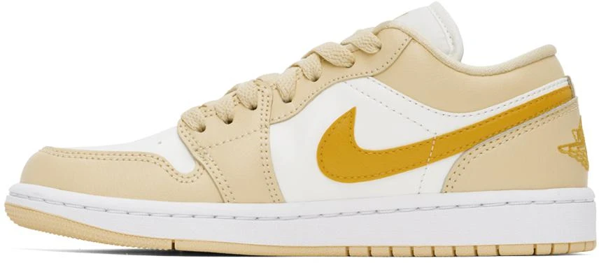 Jordan White & Orange Air Jordan 1 Low Sneakers 3