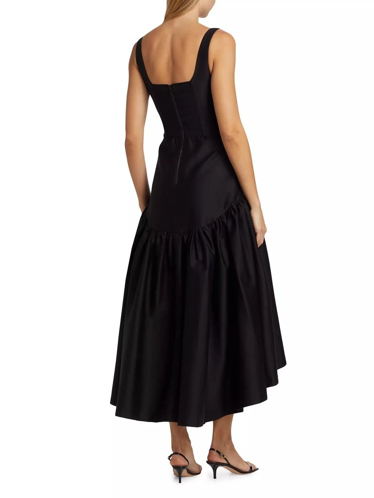 Alice + Olivia Diana Asymmetric Cotton-Blend Midi-Dress 5