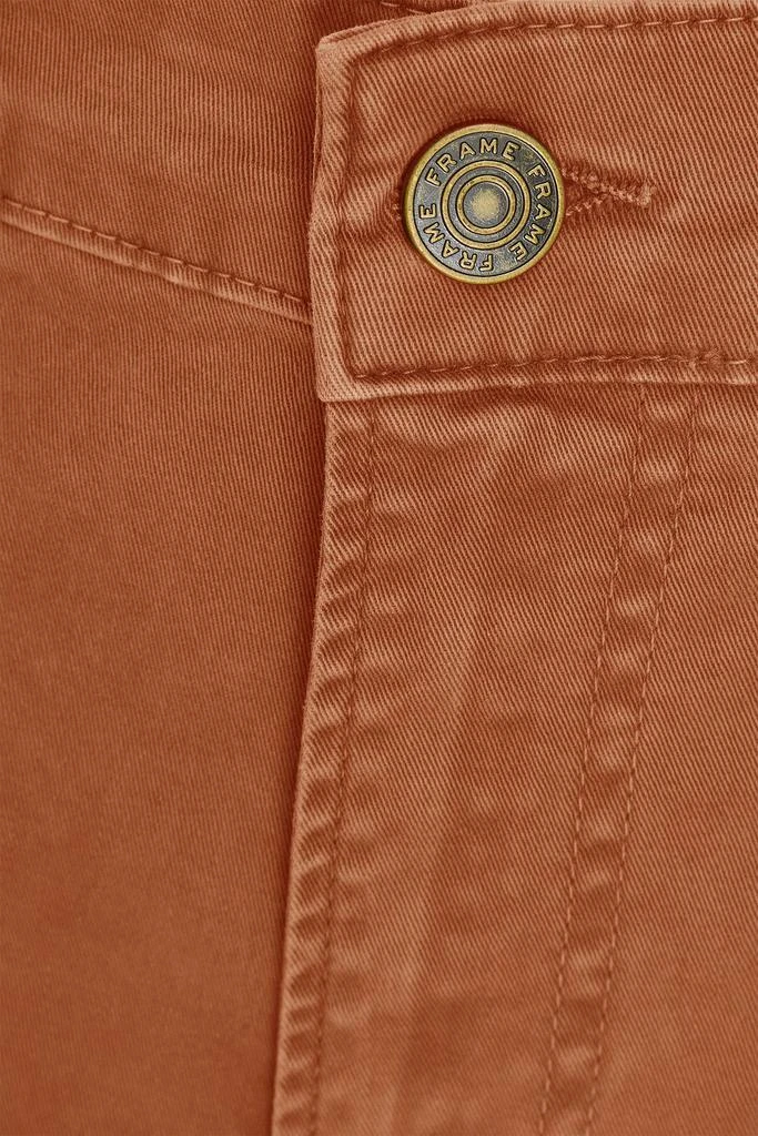 FRAME Cropped cotton-blend twill straight-leg pants 4