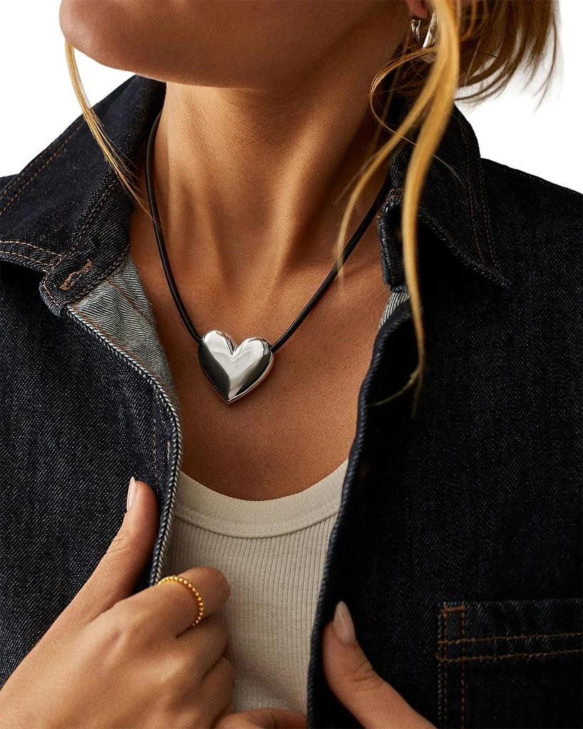 BAUBLEBAR Millie Bubble Heart Paracord Pendant Necklace, 26" 2