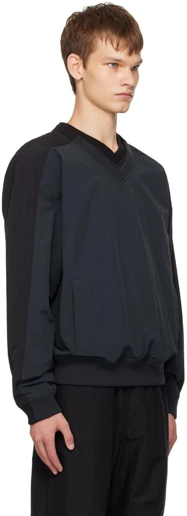 Calvin Klein Navy Double V-Neck Sweatshirt 2