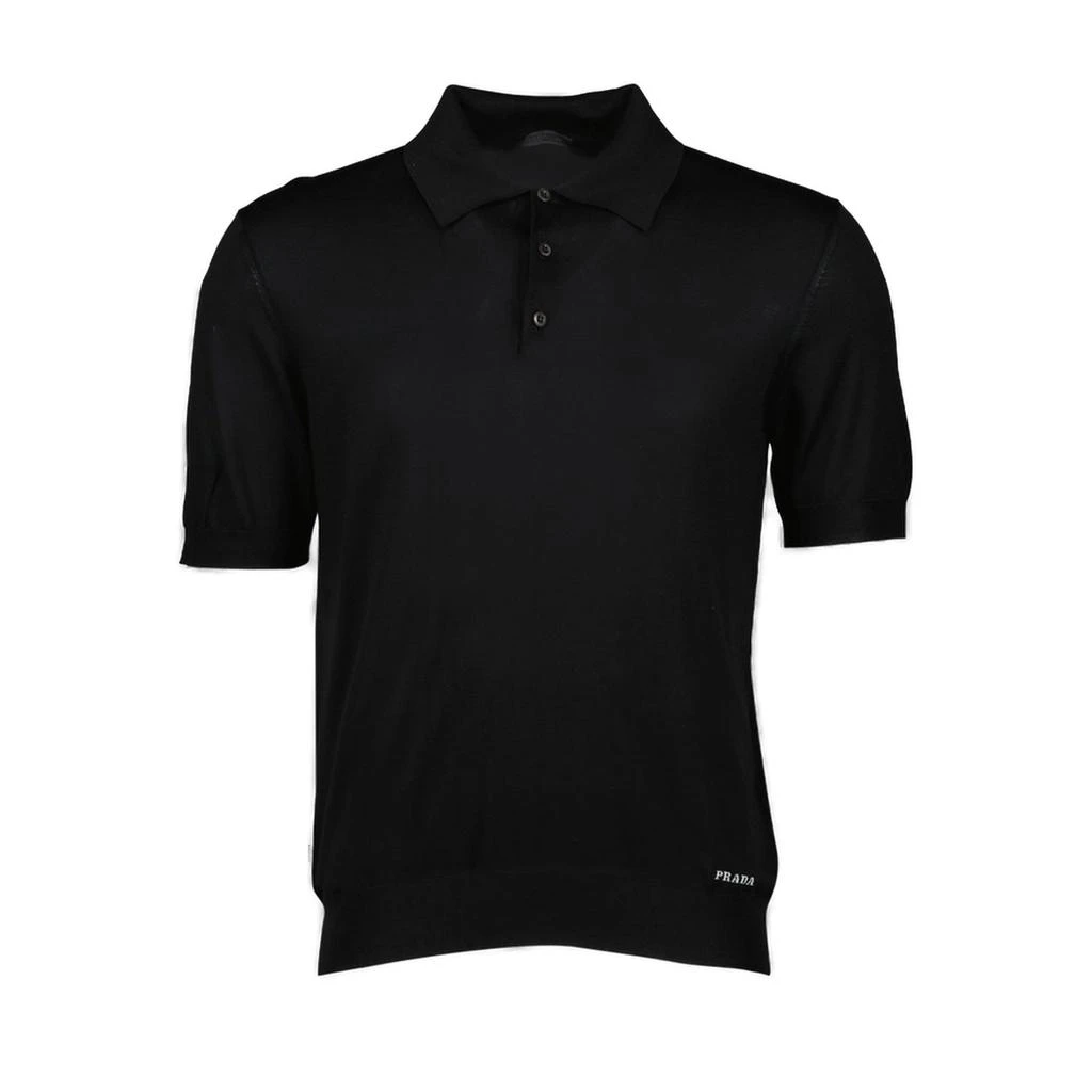 Prada Prada Logo-Jacquard Short-Sleeved Polo Shirt 1