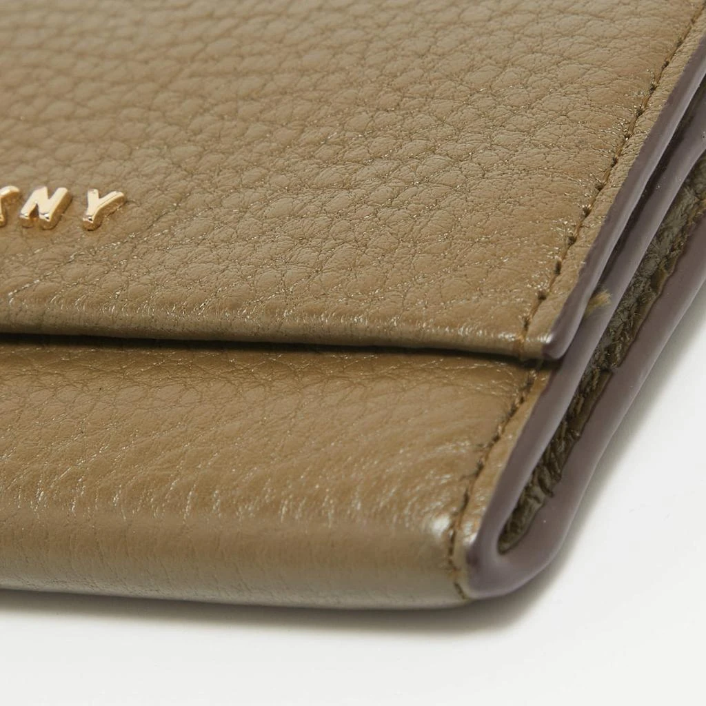 DKNY DKNY Olive Green Leather Flap Compact Wallet 8