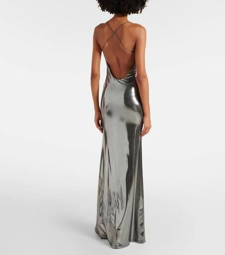 The Sei Metallic jersey gown 3