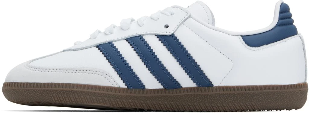 Adidas White & Navy Samba OG Sneakers 3