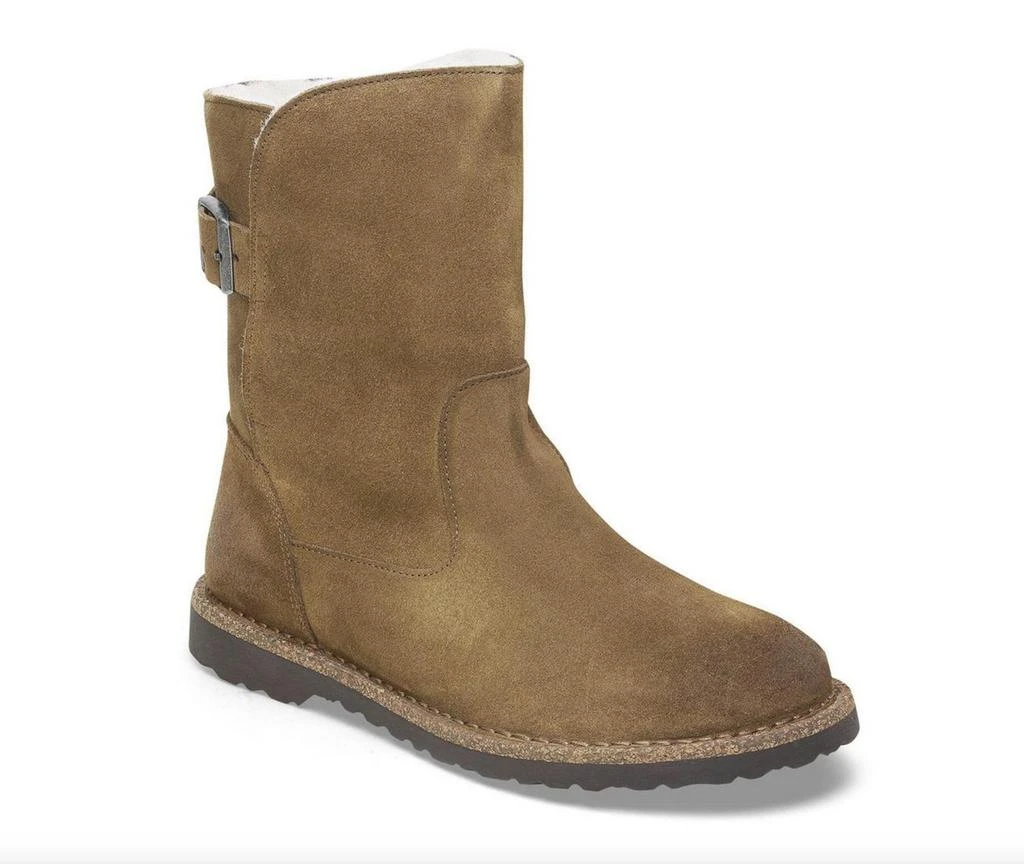 Birkenstock Uppsala Shearling Boot In Dark Tea Suede 1