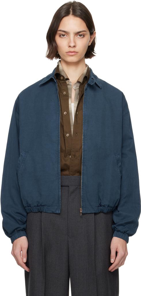Navy Sponge Wool Melton Short Jacket – On Sale Now with Up to 71