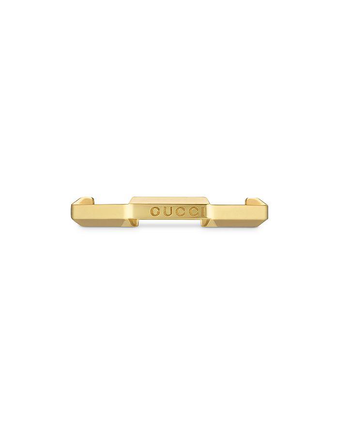 Gucci 18K Yellow Gold Link To Love Mirror Ring