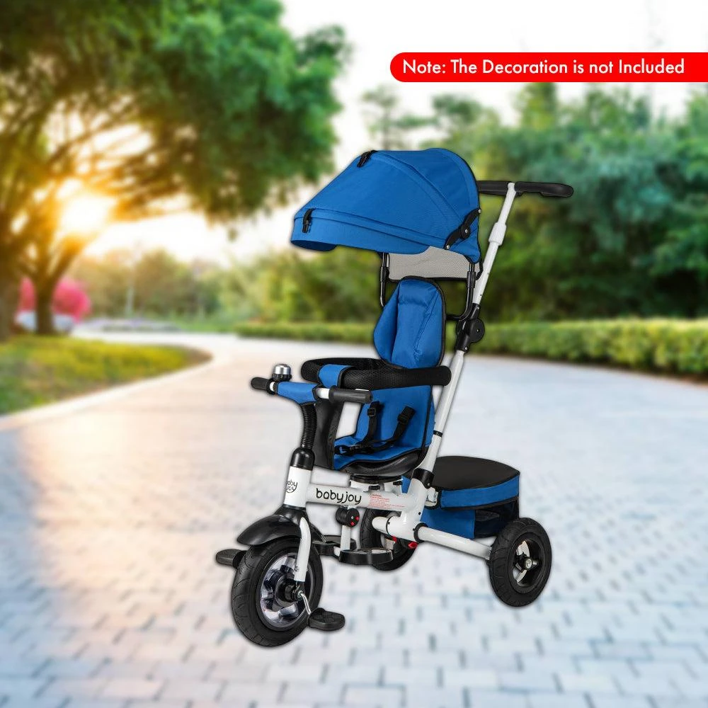 Hivvago Foldable Baby Trike Stroller with Adjustable Canopy and Reversible Seat 2