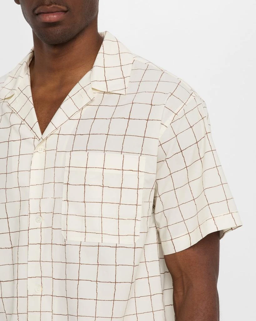 FRAME Men's Grid-Print Camp Shirt 5