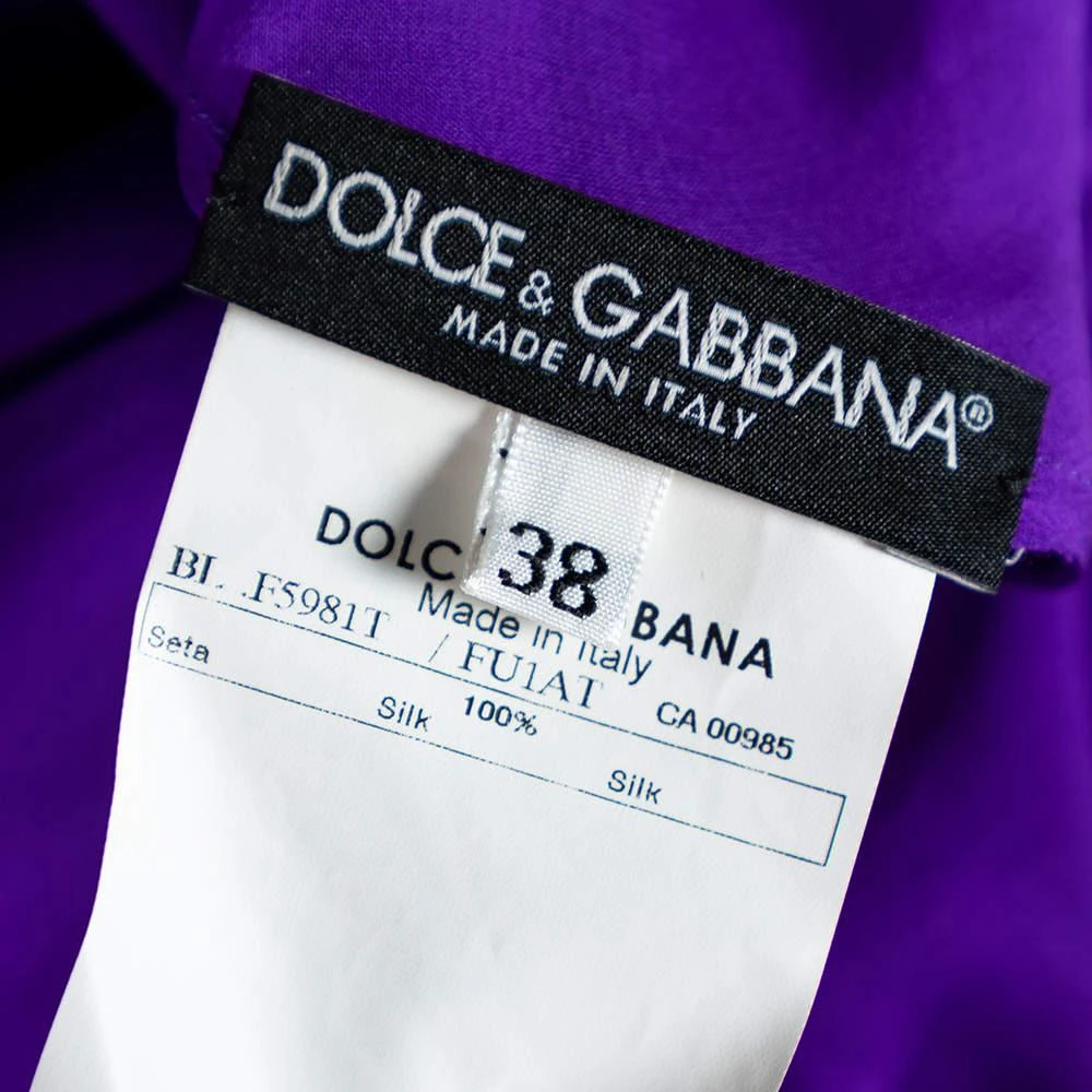 Dolce & Gabbana Dolce & Gabbana Purple Silk Chiffon Layered Top S 5
