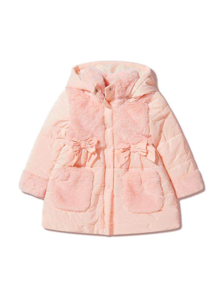 Patachou Patachou Bow Detailed Hooded Coat