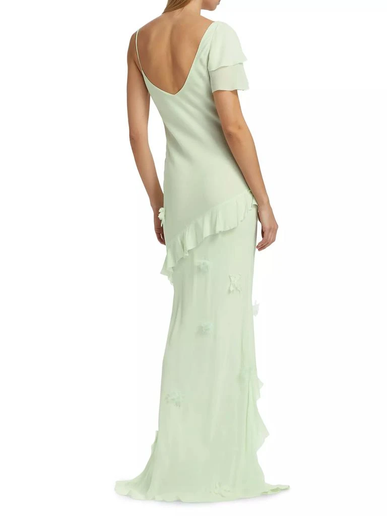 Self Portrait Georgette Floral-Appliqué Maxi Dress 5