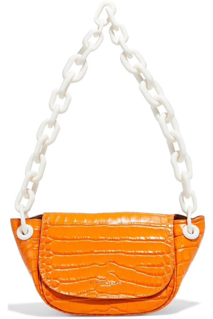 Simon Miller Bend croc-effect leather shoulder bag