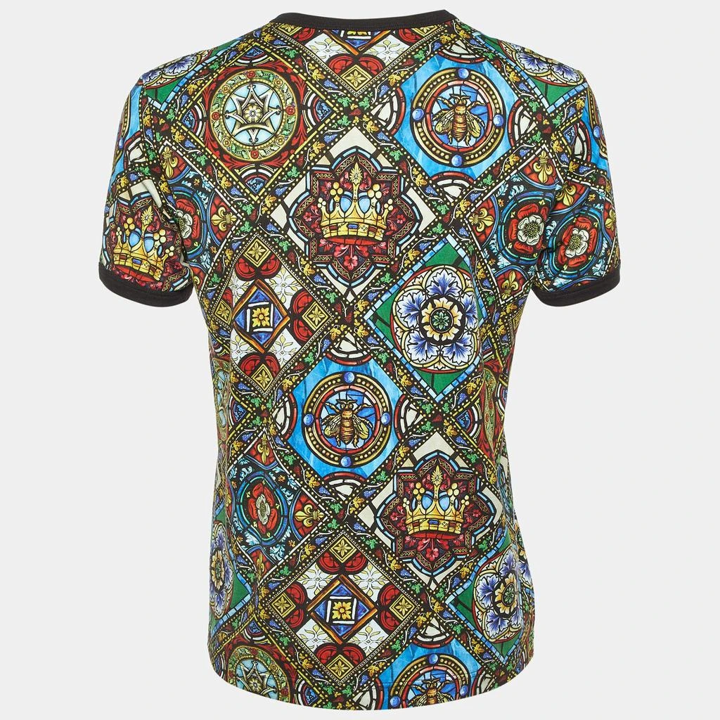 Dolce & Gabbana Dolce & Gabbana Multicolor Printed Cotton Knit T-Shirt L 2