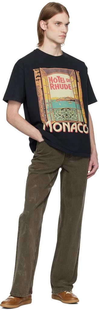 Rhude Black Hotel Di Monaco T-shirt 4