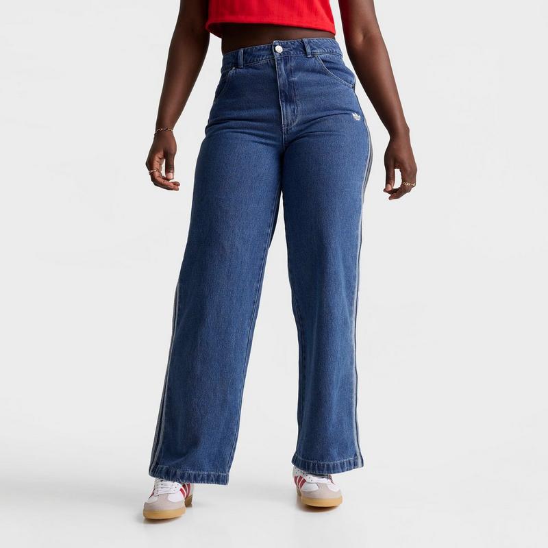 Shop Women's adidas Originals adicolor 3-Stripes Denim Track Pants