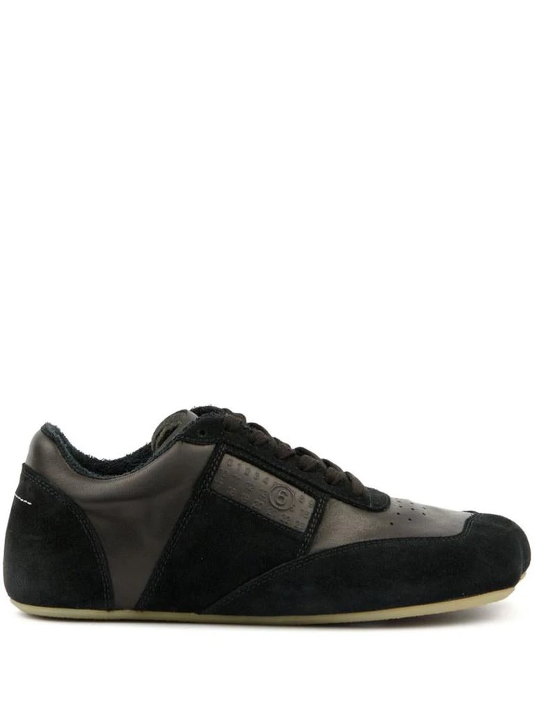 MM6 Mm6 Maison Margiela 'Anatomic' Black Calf Leather Sneakers 1