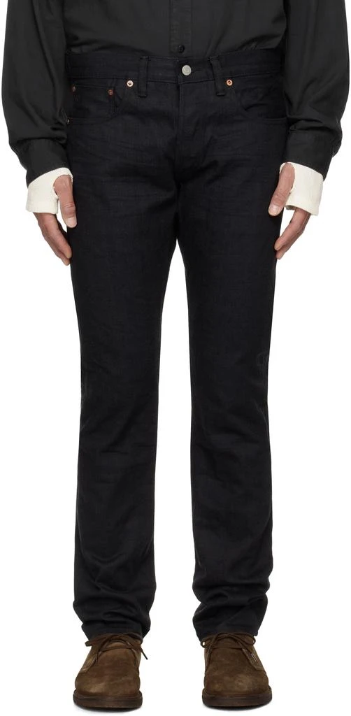 RRL Black Slim Fit Selvedge Jeans 1