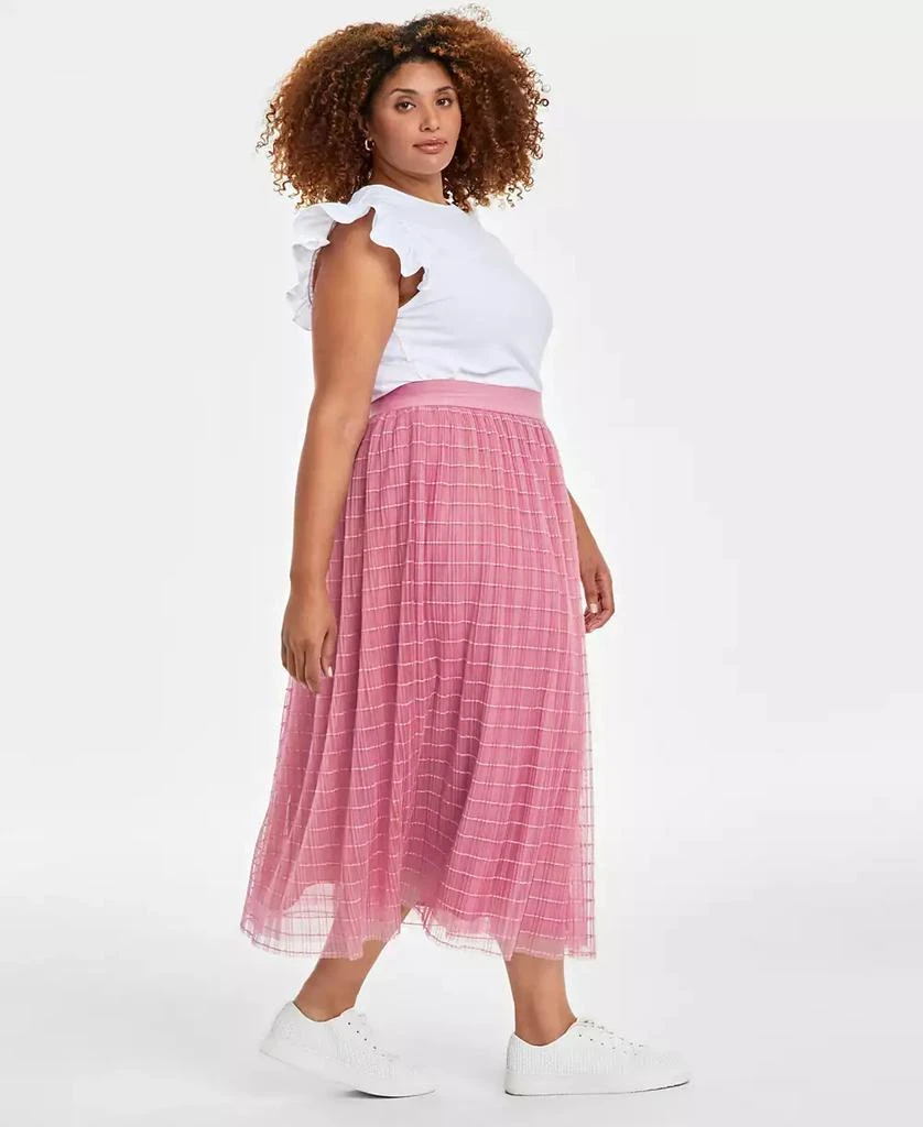 On 34th Plus Size Tulle A-Line Midi Skirt, Created for Macy's 2