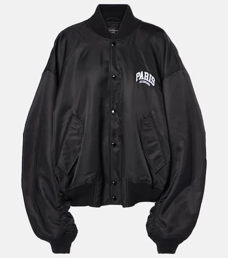 Balenciaga Paris satin varsity jacket 1