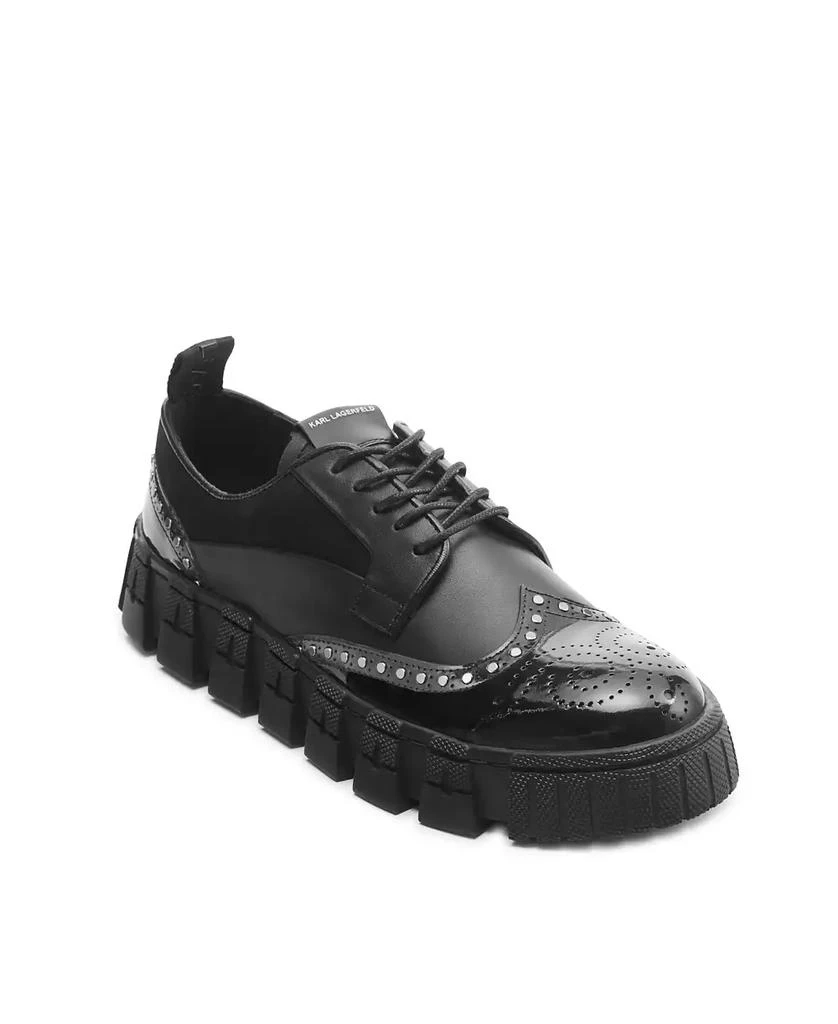 Karl Lagerfeld Leather Wingtip Oxford Dress Shoes in Black Size 9 Men main image 4