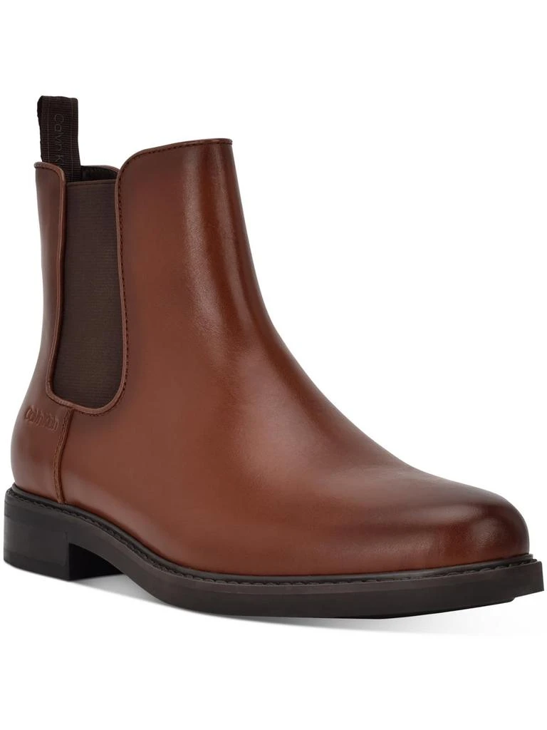 Calvin Klein Fenwick Mens Leather Ankle Chelsea Boots 1
