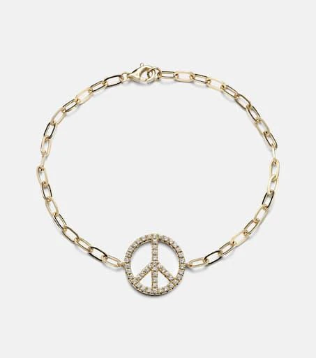 Roxanne First Peace Out 14kt gold bracelet with diamonds 1