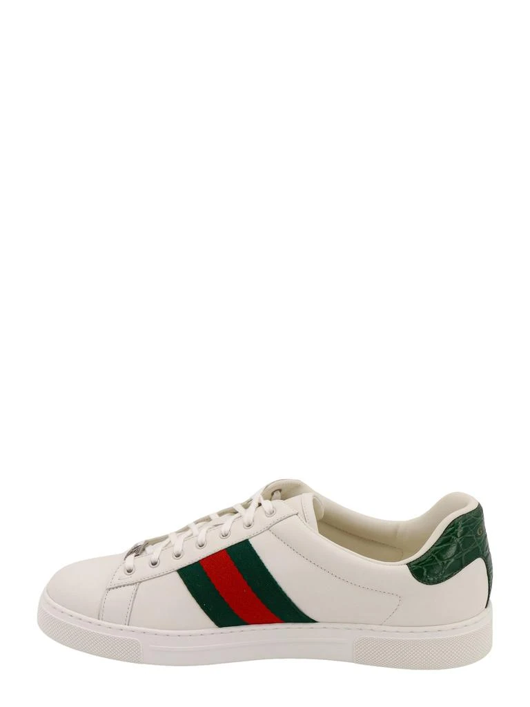 Gucci Leather sneakers with lateral Web Band 2