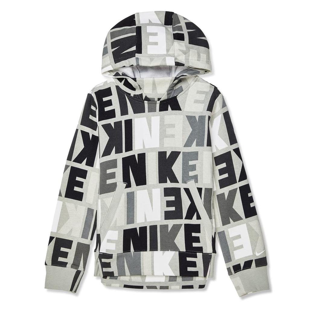 NIKE NSW Fleece Hoodie Logo Print (Little Kids/Big Kids)