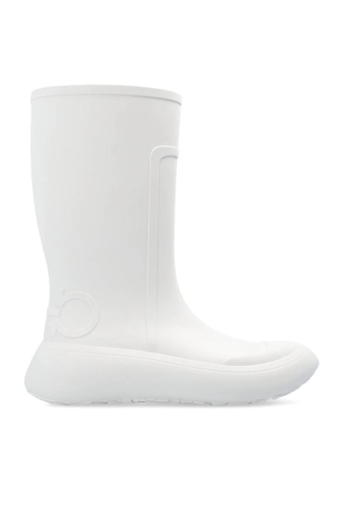 Salvatore Ferragamo Women's Rain Boots With Logo In White 1