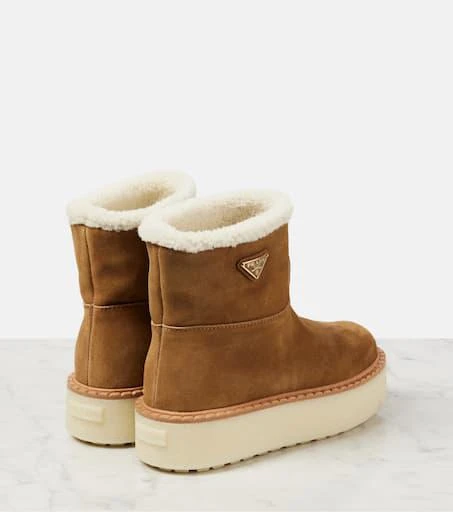 Prada Shearling-lined suede ankle boots 2