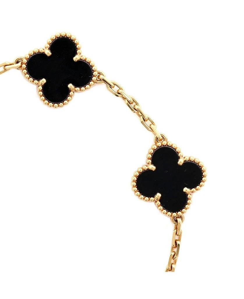 Pre-Owned Van Cleef
Arpels Vintage-like Alhambra 5 Motifs Bracelet 18K Gold and Onyx 3