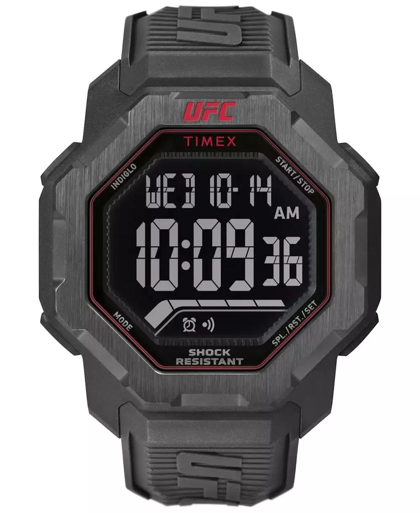 Timex UFC Men's Knockout Digital Black Polyurethane Watch, 48mm 1