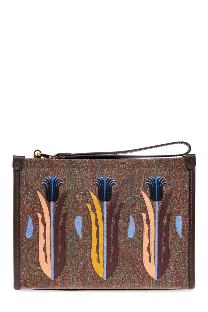 ETRO Etro Paisley Jacquard Foldover Top Clutch Bag