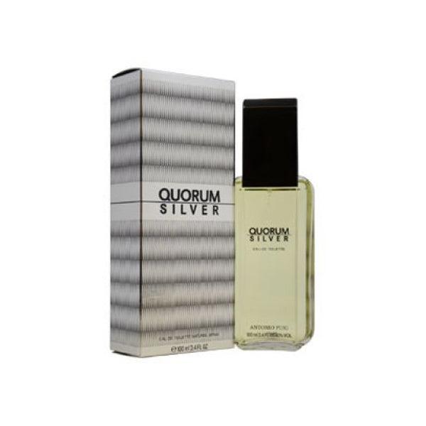 Antonio Puig Quorum Silver for Men Eau de Toilette Spray 3.4 oz