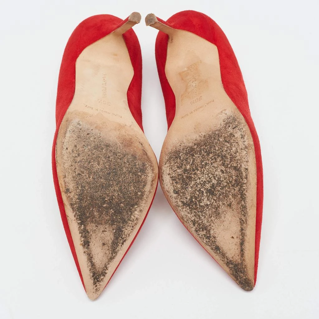 Manolo Blahnik Manolo Blahnik Red Suede BB Pumps Size 36.5 7