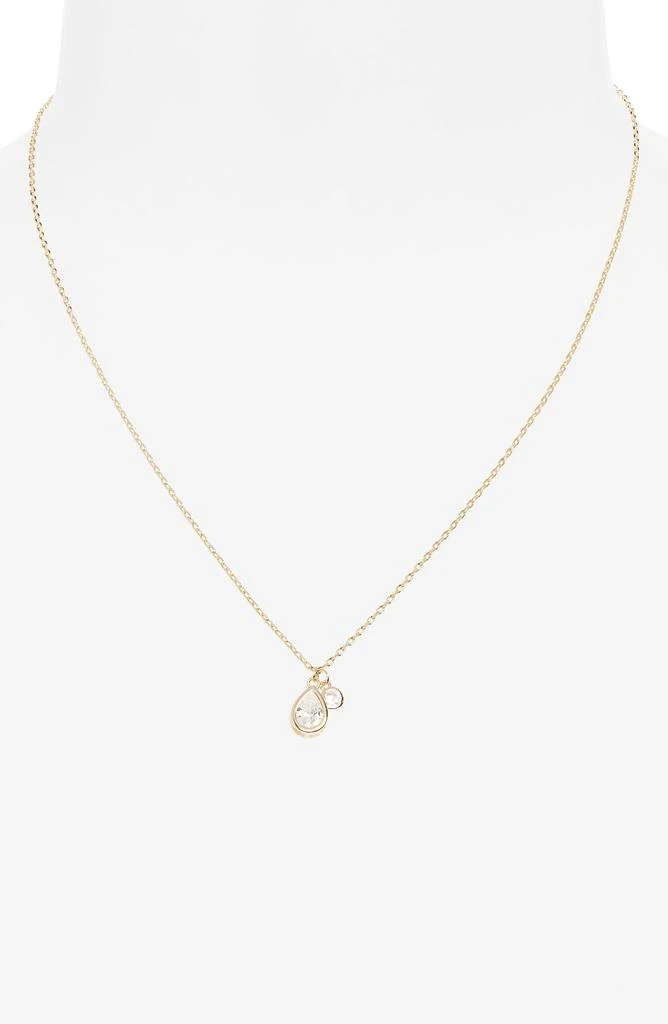 Nordstrom Teardrop Cubic Zirconia Pendant Necklace 2