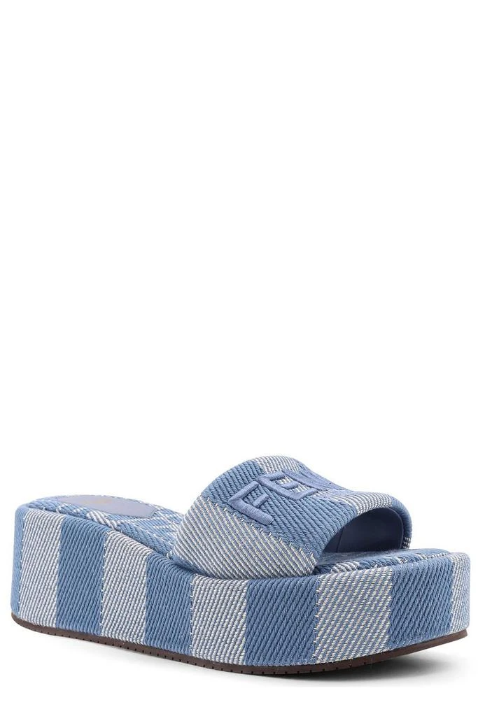 Fendi Fendi Sunshine Denim-Effect Jacquard Platform Slides 2