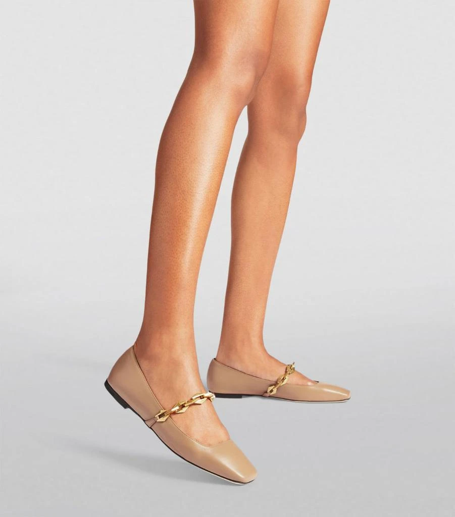 Jimmy Choo Diamond Tilda Leather Ballet Flats 2
