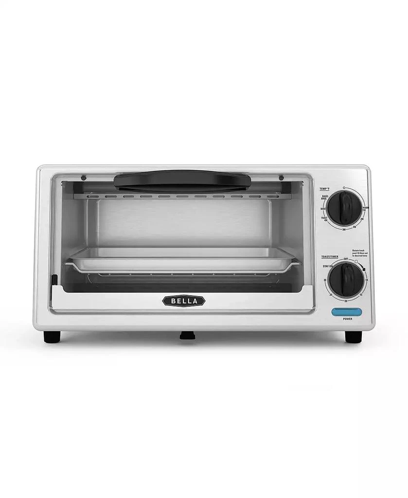 Bella 4-Slice Stainless Steel Toaster Oven, 1000 Watts 1