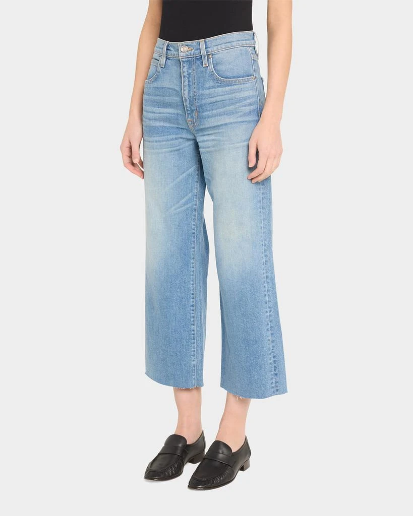 SLVRLAKE Grace Wide Ankle Jeans with Raw Hem 4
